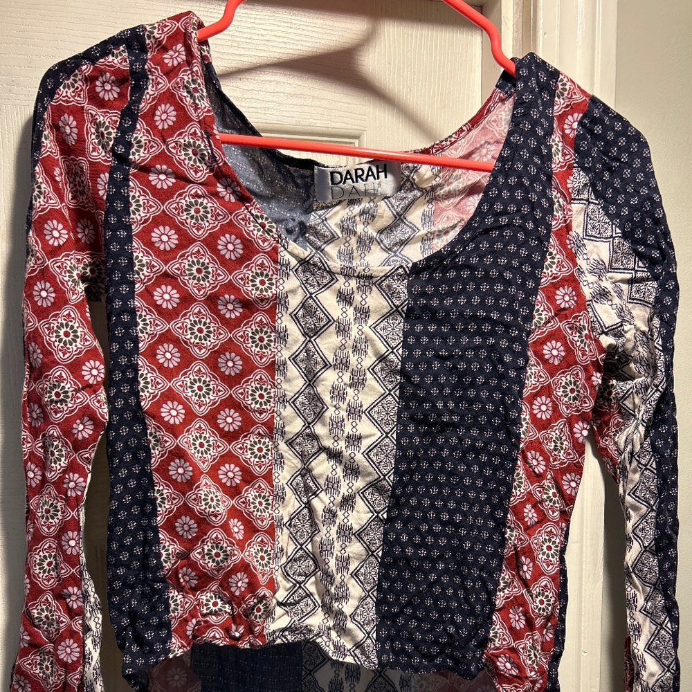 Darah Dahl For Sienna Printed Top. New, tag removed.
